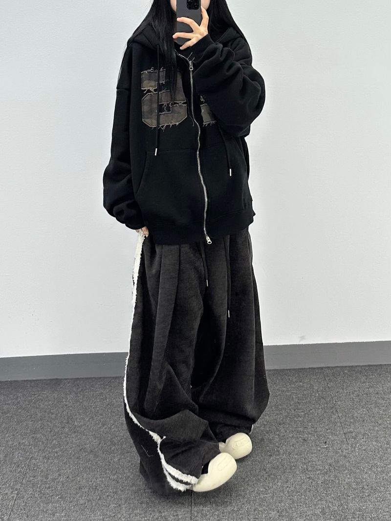 terry four pintuck pants