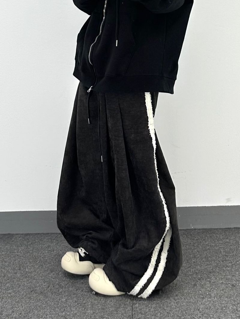terry four pintuck pants