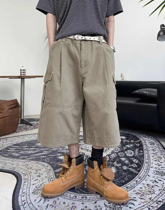 SATIIIZ（サティーズ）の「Ferid Stone Washed Cargo Bermuda Pants（Pants）」