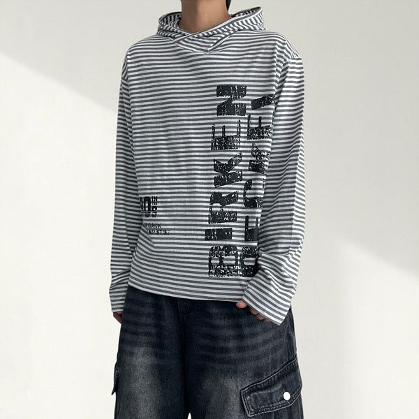 voarc（ボアク）の「Biken Stripe Warmer Hooded Long Sleeve T-shirt (3 colors)（Tops）」