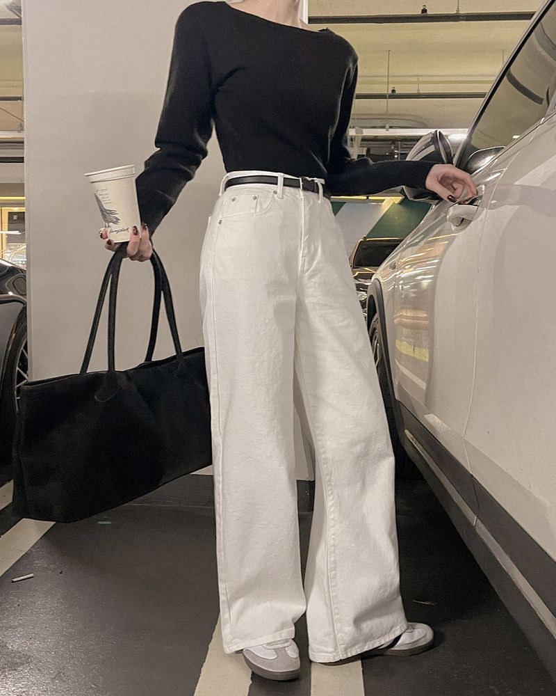 Wide cotton pants