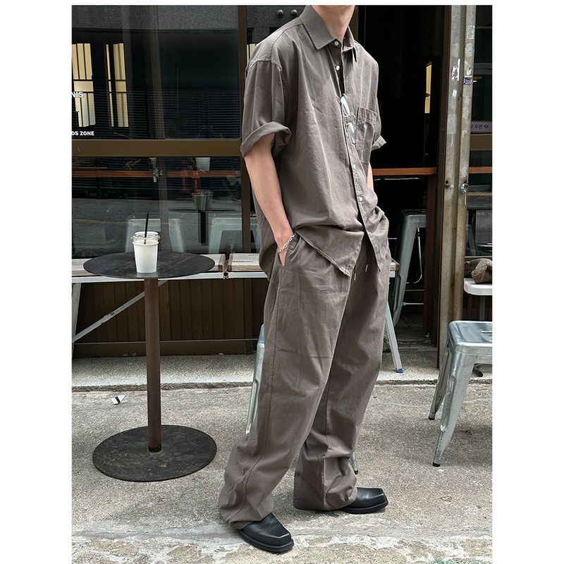 [SET UP가능]ウォッシュドコットンバンディングパンツ(6color)