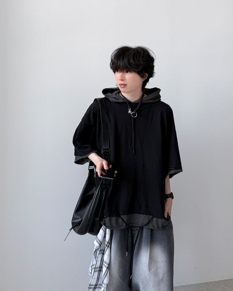Crunch Layered Half Hoodie
