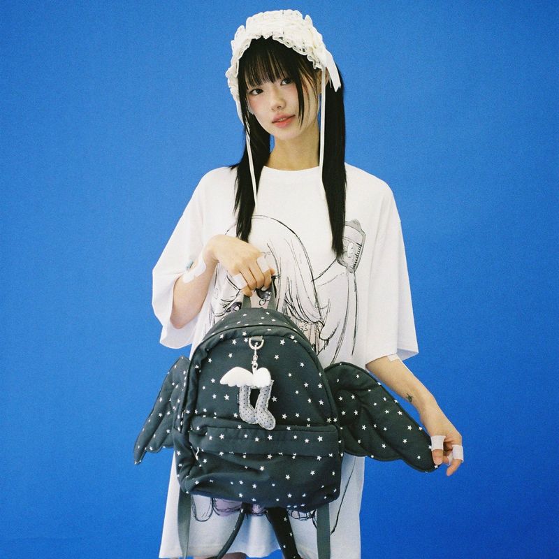 Melody Angel Keyring - GREY
