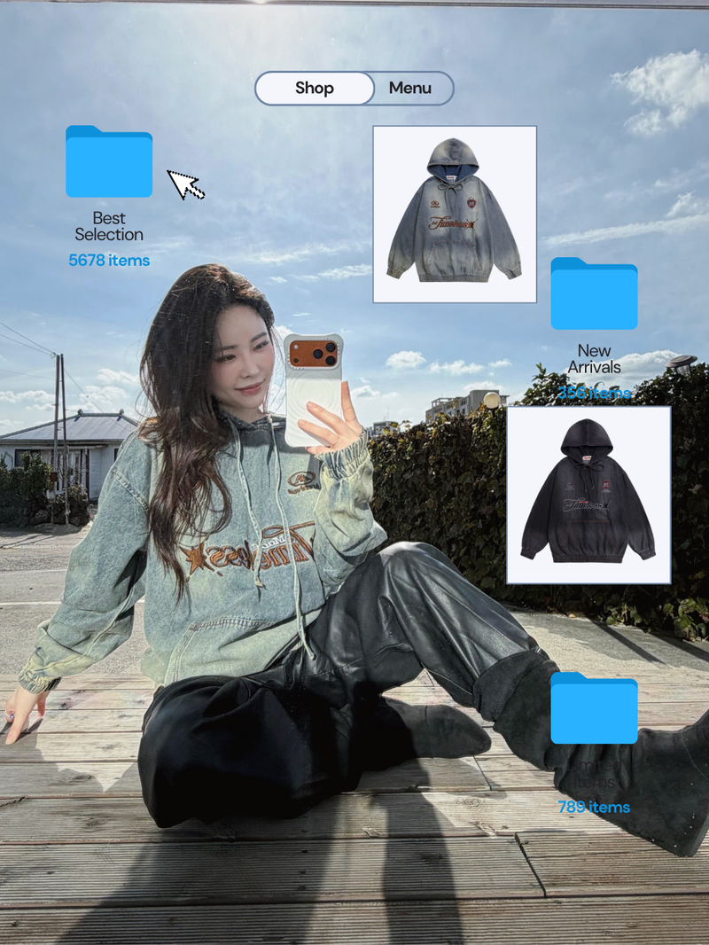 ノワール ヴィンテージ デニム フーディ Tシャツ