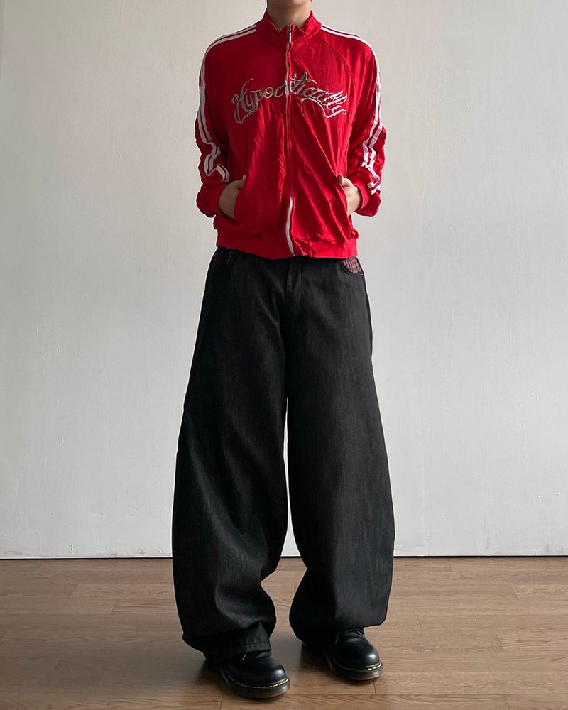 Ruffle Crop Track Zip-up