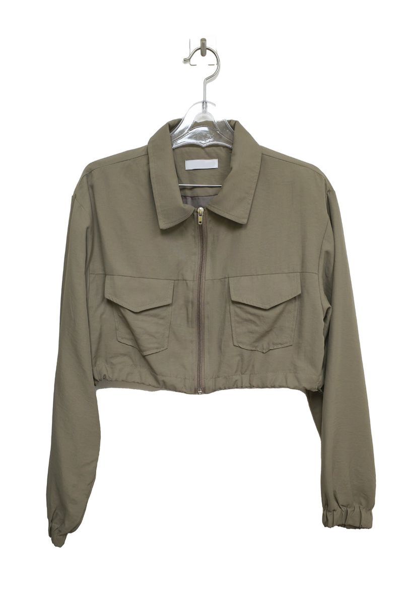 Core string bomber jacket jk (2 colors)
