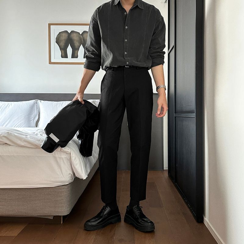 lemenne（ルメンヌ）の「LMN レイニーハイデンシティヒドゥンバンディングコットンスラックス (5 colors)（パンツ）」