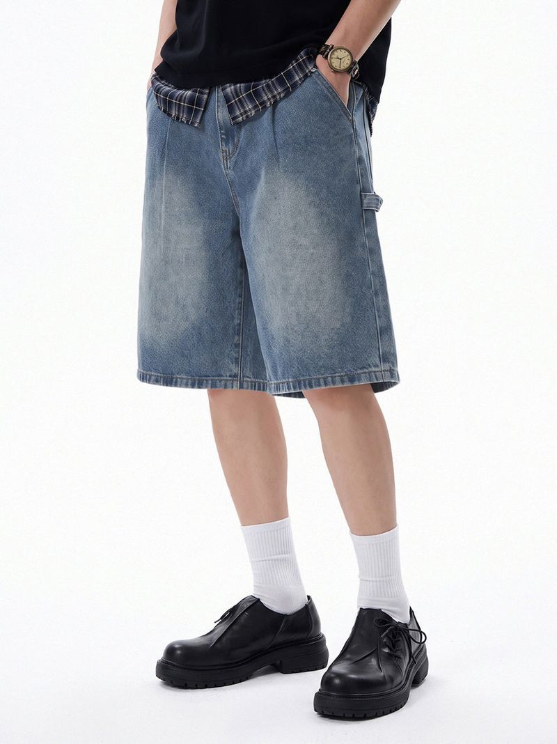 urban carpenter bermuda denim pants (blue)