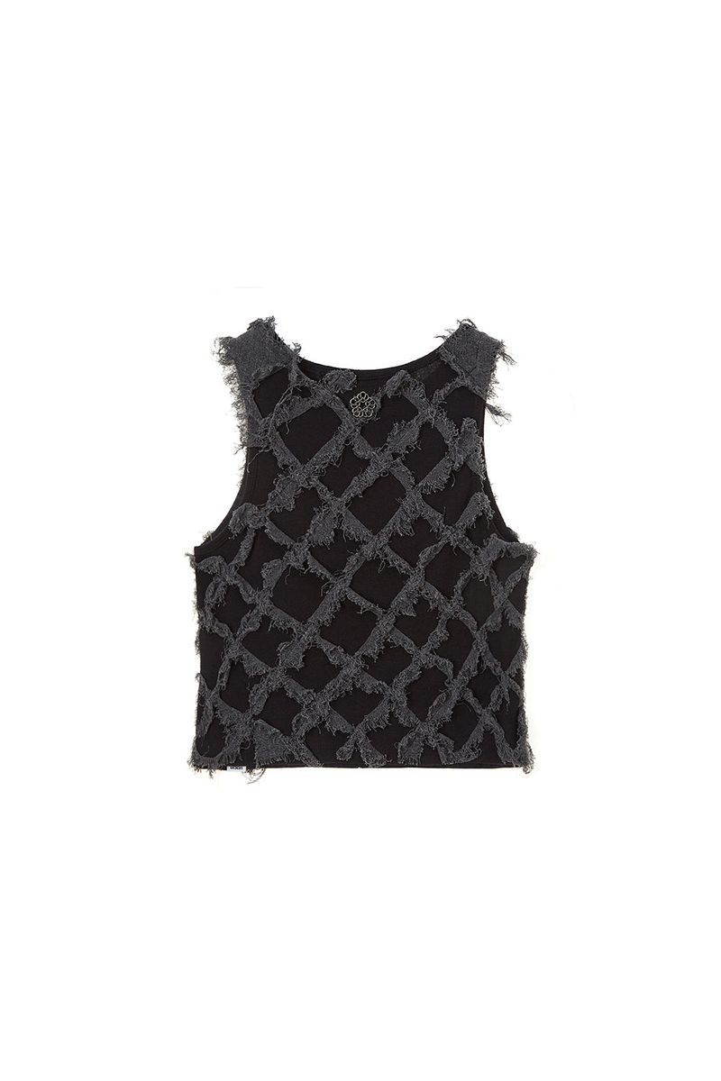 [23SS LSD COLLECTION] Quilting Layered sleeveless Top