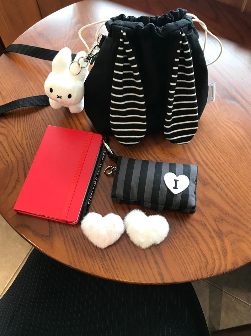 Bunny bag - Black stripes