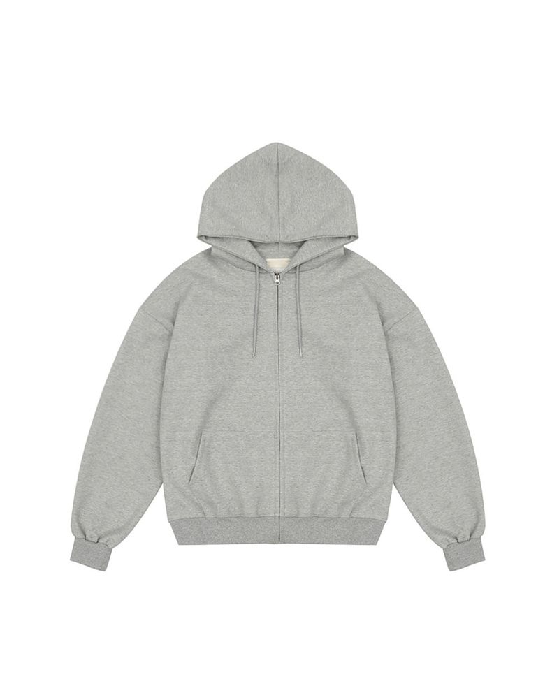 Clean Two-way Crop Hood Zip-up