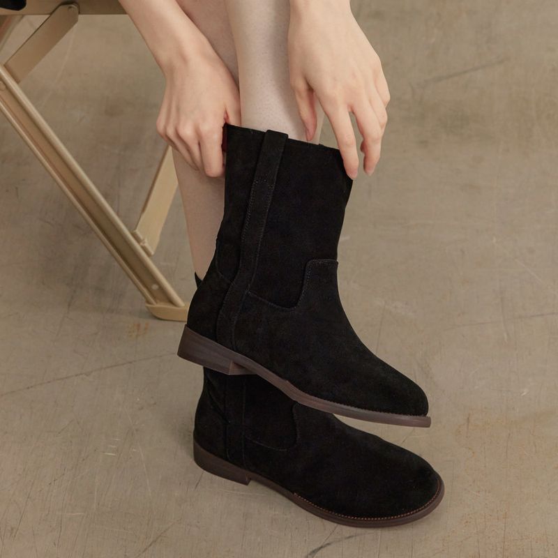 Venica Round Toe Middle Boots_B075_3colors_3.5cm