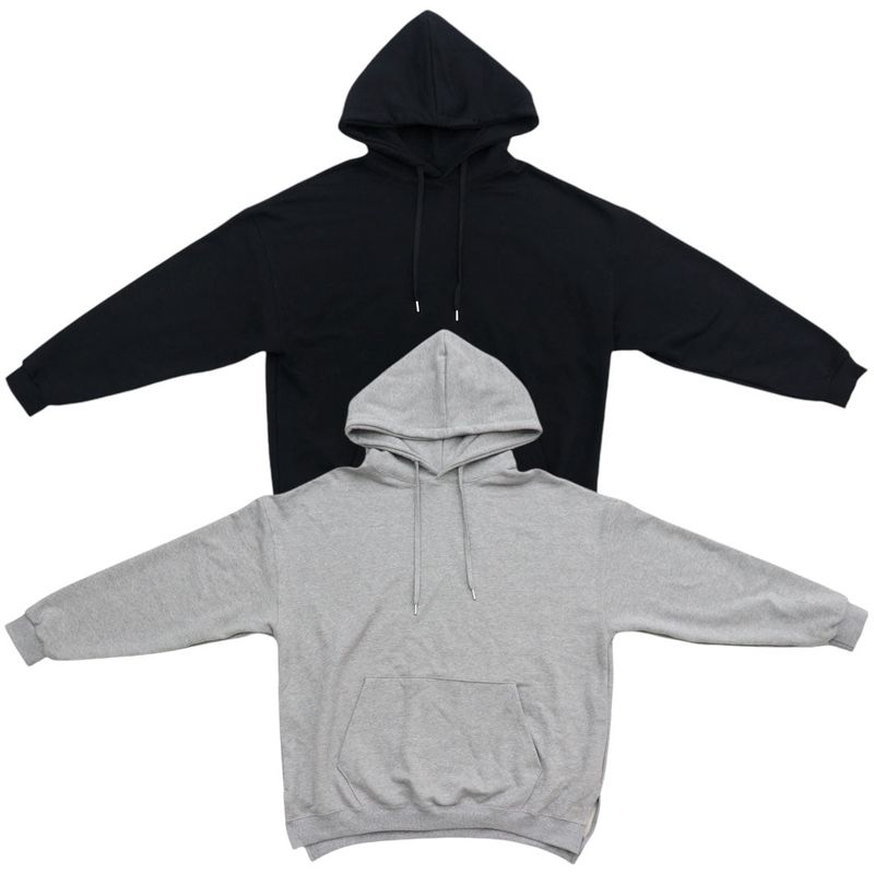 Real over-fit side incision hoodie 