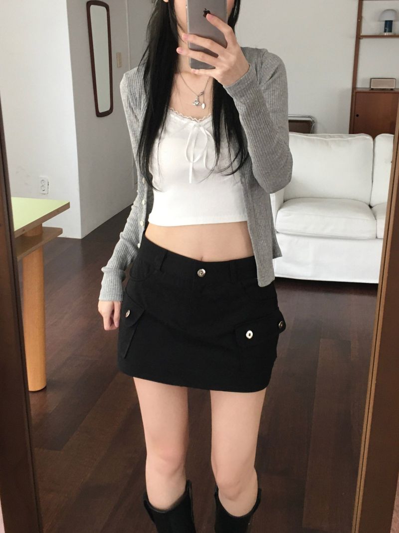 Ribbon lace sleeveless (3 colors)