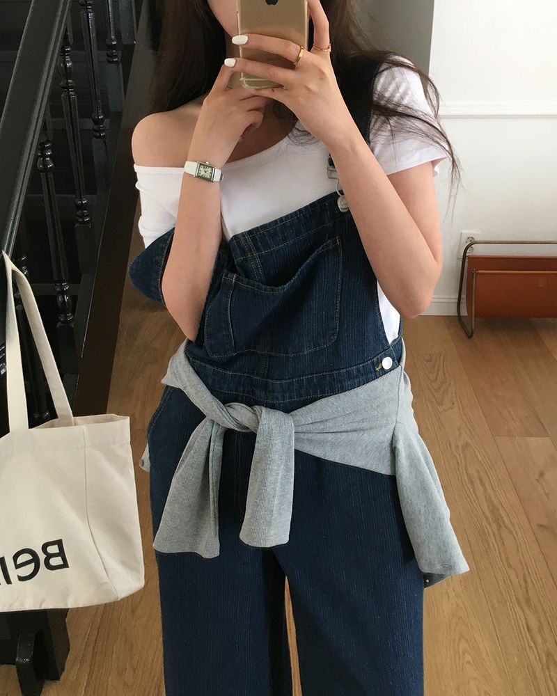[ORIGINAL] Good Day Overall Stripe Wide Pants