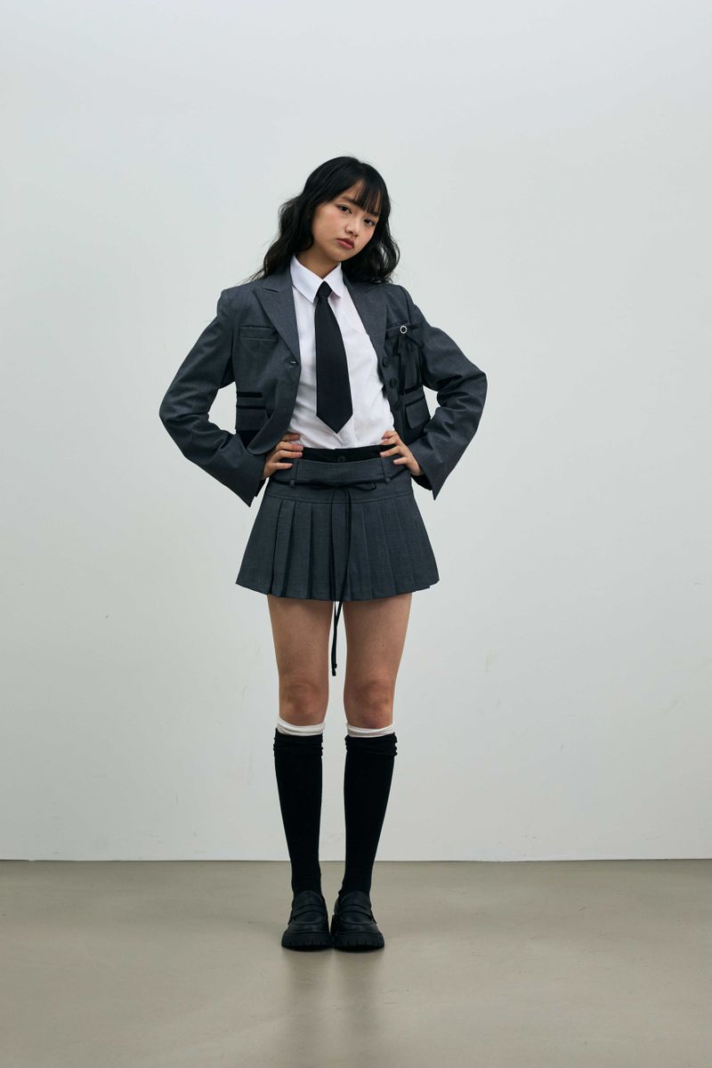ASTRAL CROP JACKET / CHARCOAL