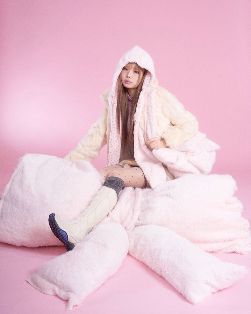 Fluffy Ribbon bag (pink)