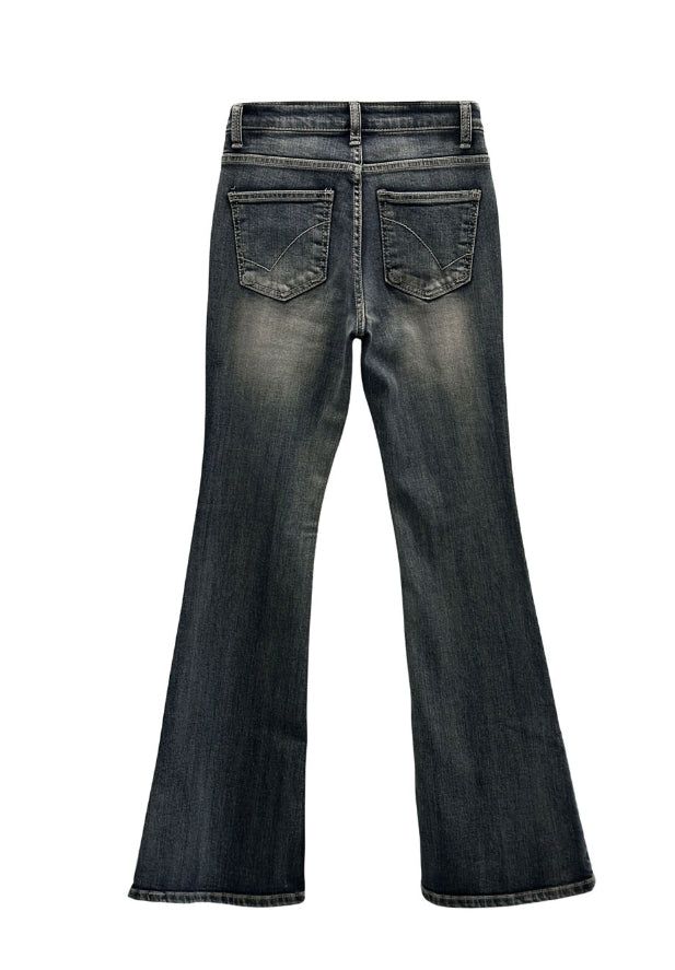 Hervo embroidered bootcut denim