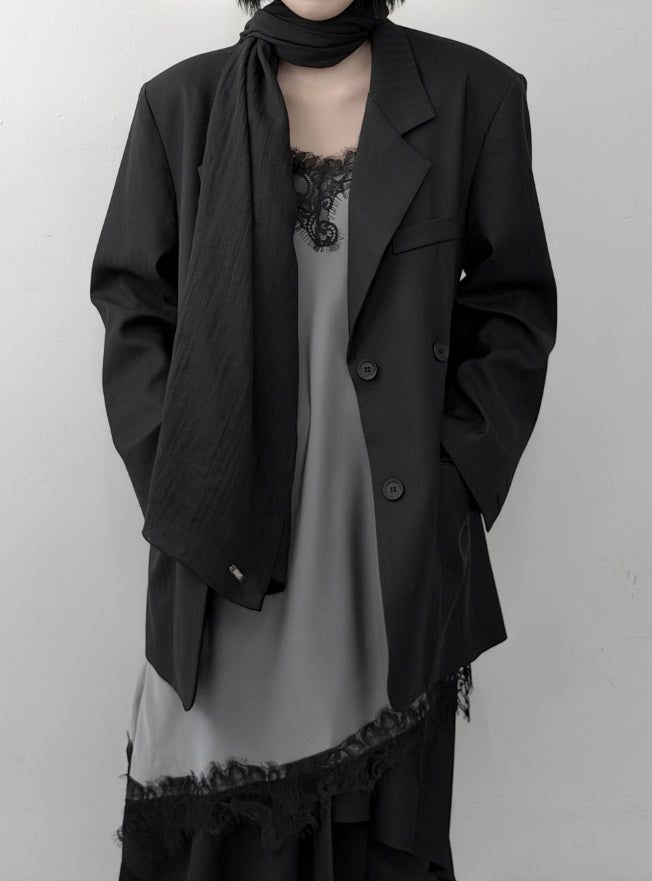 mnem（ムネム）の「Pinble Stripe Pocket Wrap Jacket（Jackets/Outerwear）」