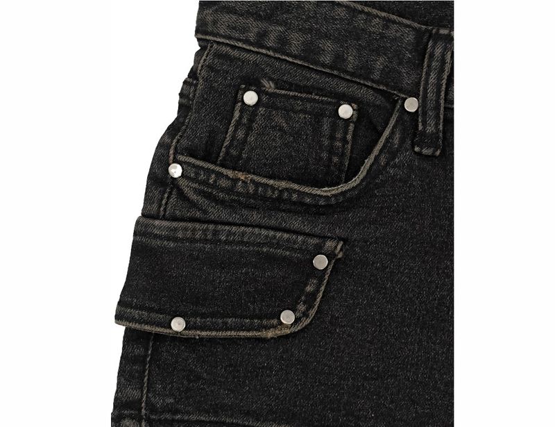 summer black cargo short pants