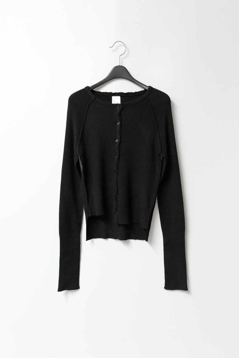 unbal rough flat cardigan(2colors)