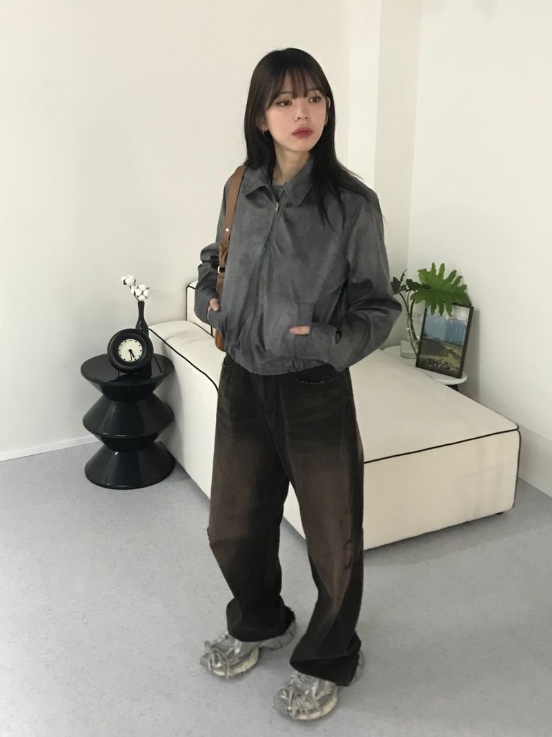 Arcti leather blouson jacket