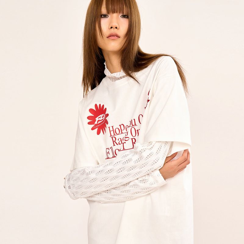 Layered T Shirt - White