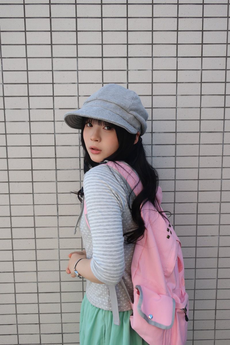 ボタンスリーブTシャツ
