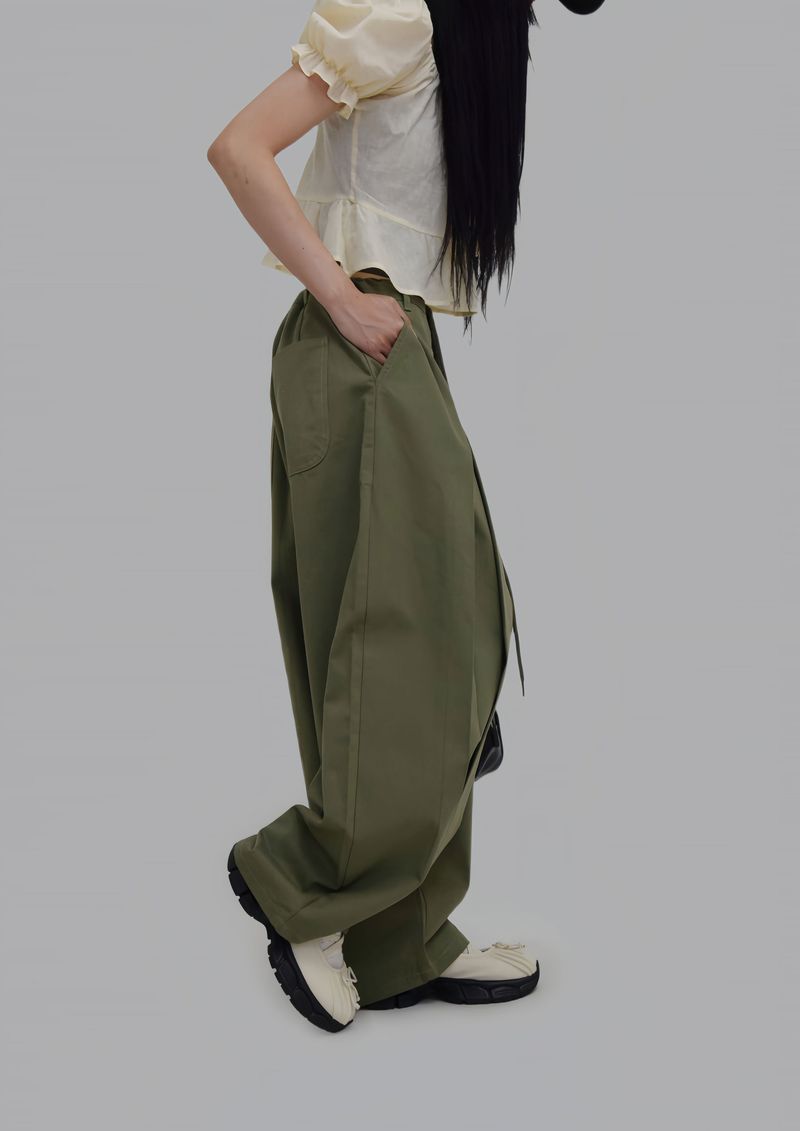 (UNISEX)Paneled Oversized Cargo Pants
