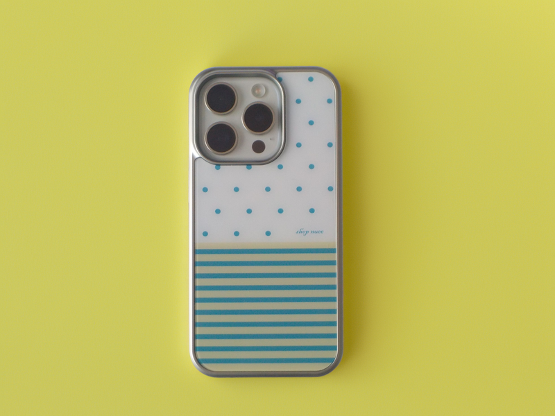 shop.nuee（ショップニュイ）の「ドットストライプス レモン (silver glass)（スマホグッズ/小物）」