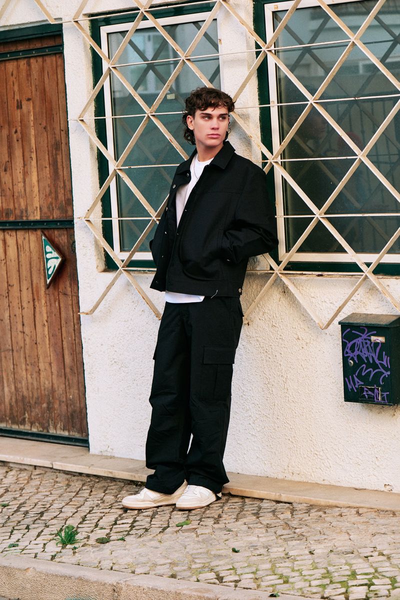STRING CARGO PANTS [BLACK]