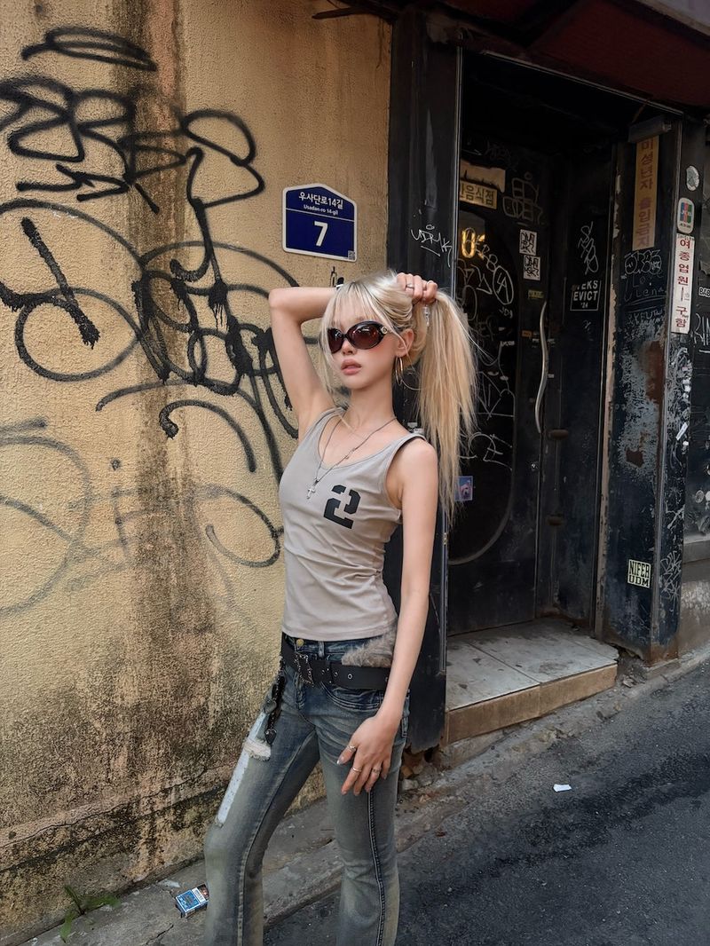 Cross Vintage Low-Rise Bootcut Jeans