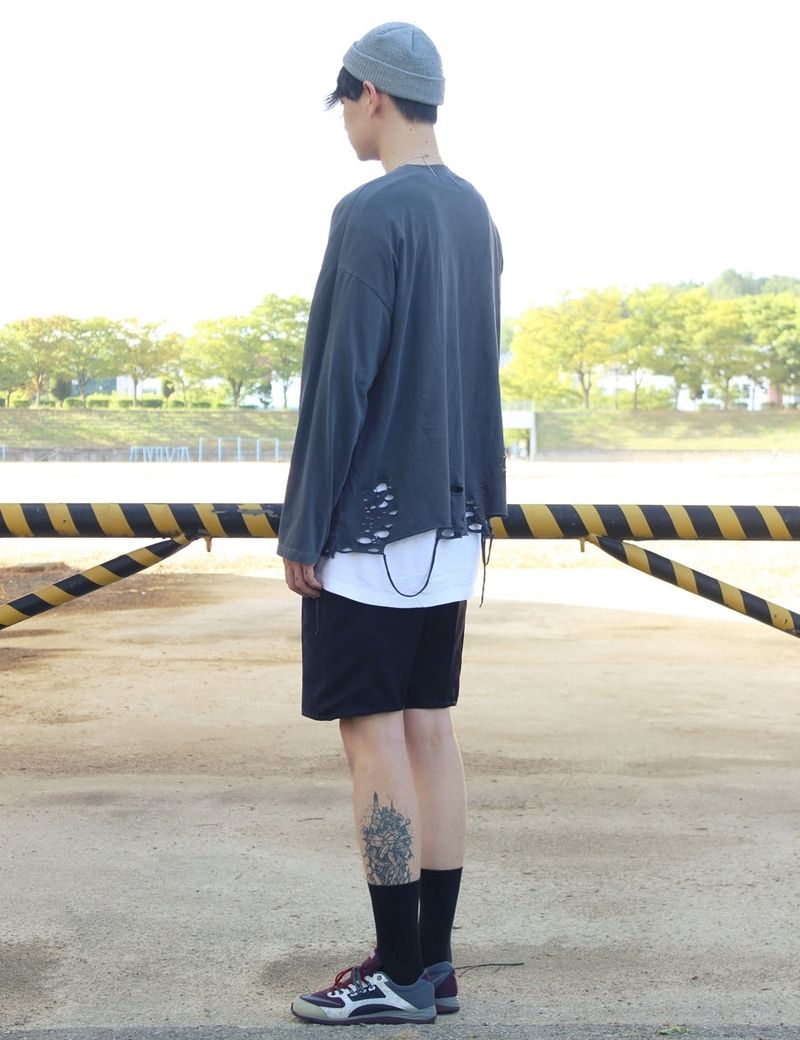 pigment grunge long sleeve (charcoal)