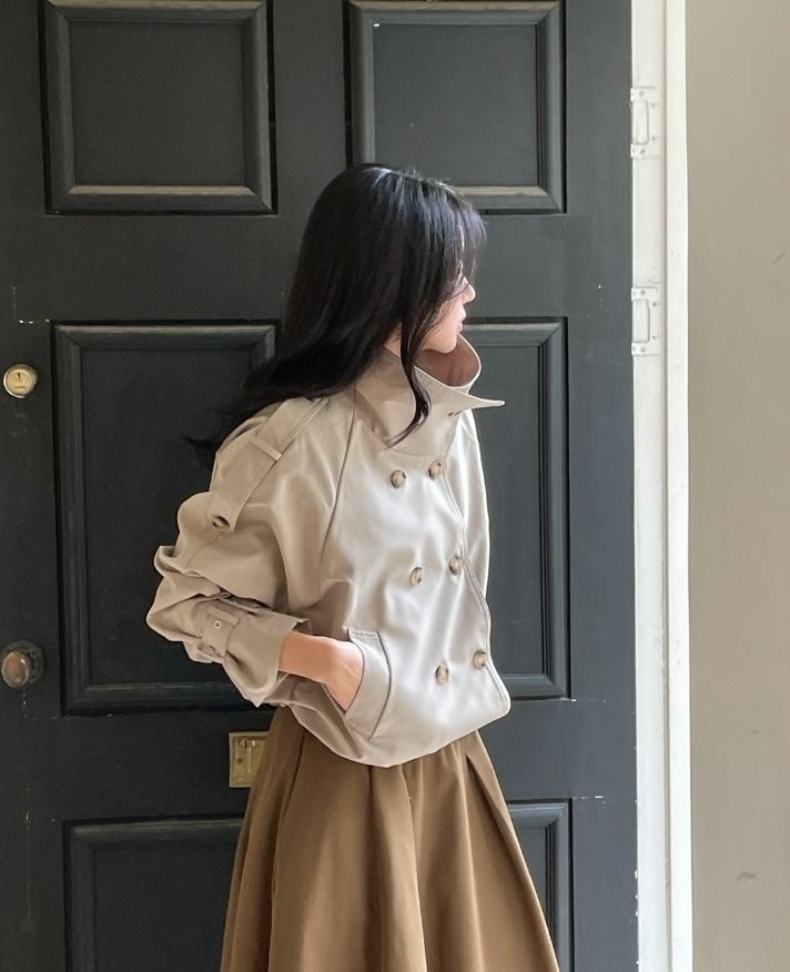 iam mari（アイアム マリ）の「トーヴ ハイネック バンディング ダブル ショート トレンチ ジャケット（ジャケット/アウター）」