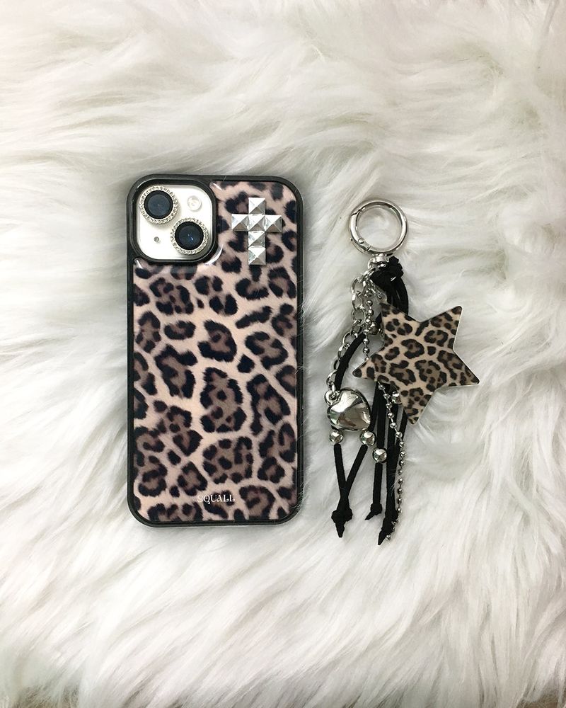 [MADE] LEOPARD STUD phone case_Brown