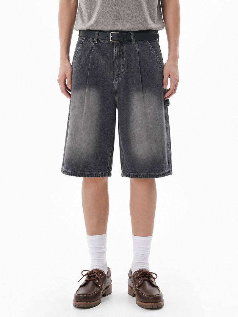 urban carpenter bermuda denim pants (gray)