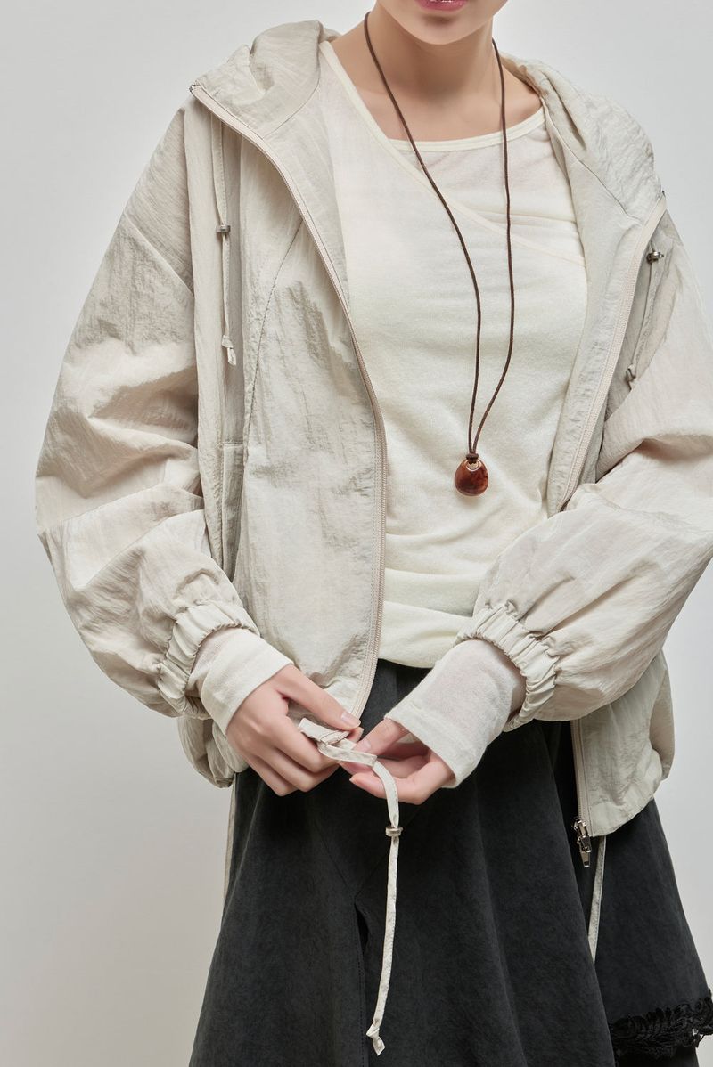 Shirring Layered Tee_Ivory
