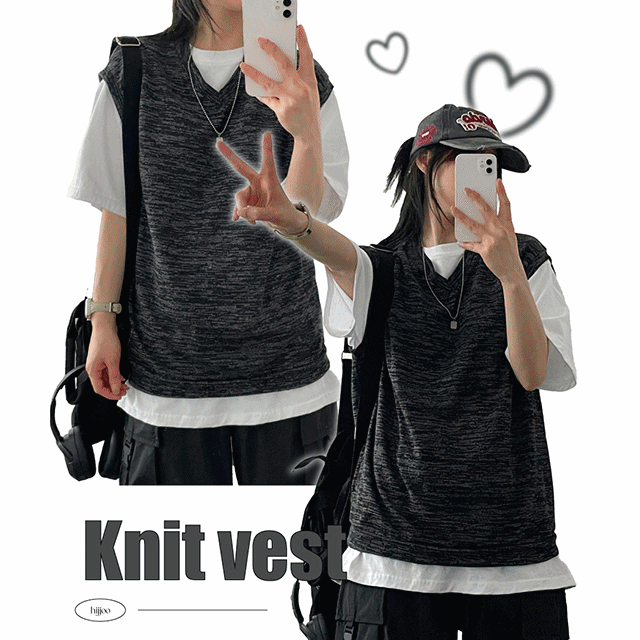 hijjoo（ハイチュー）の「Buddy Linen V-neck Summer Knit Vest（Tops）」