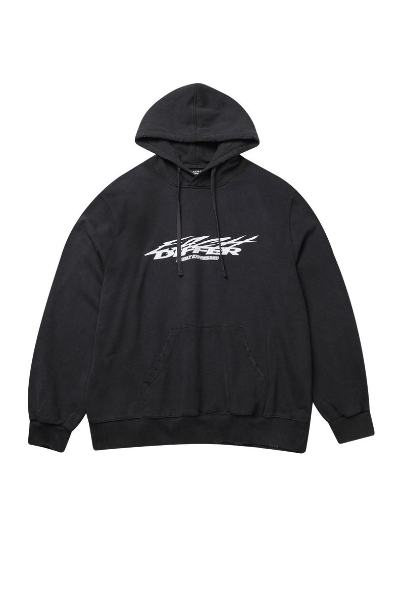 GRAFFITI CRACK HOODIE_CHARCOL