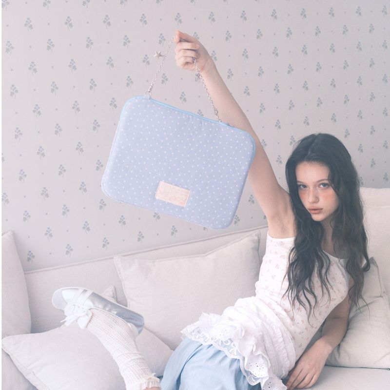 Star Chain Notebook Pouch_cotton sky
