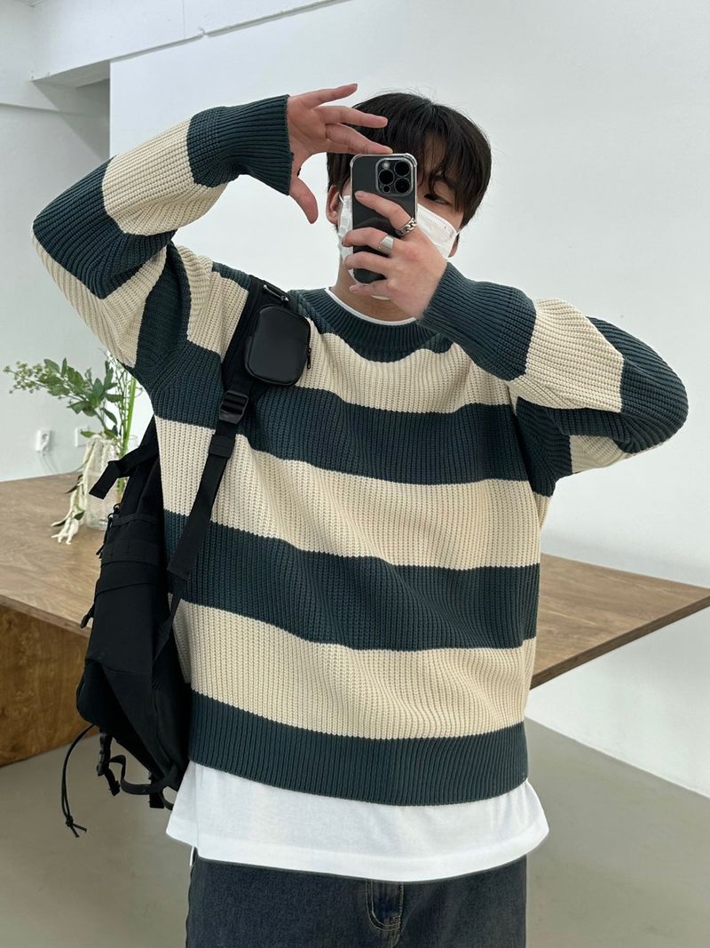 [BEST]CANDY DAILY DANGARA ROUND KNIT(8COLOR)