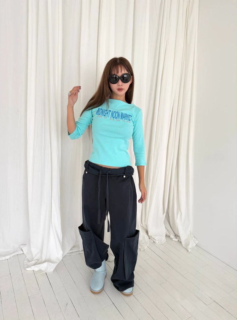 Midnight 3/4 color sleeve T(2c)