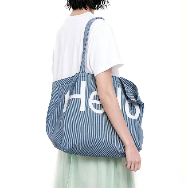 Big tote bag - Blue Stripe