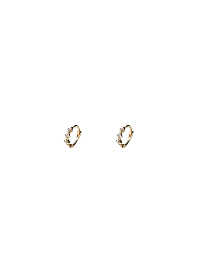 (14k)Mini Cubic Gold Earring