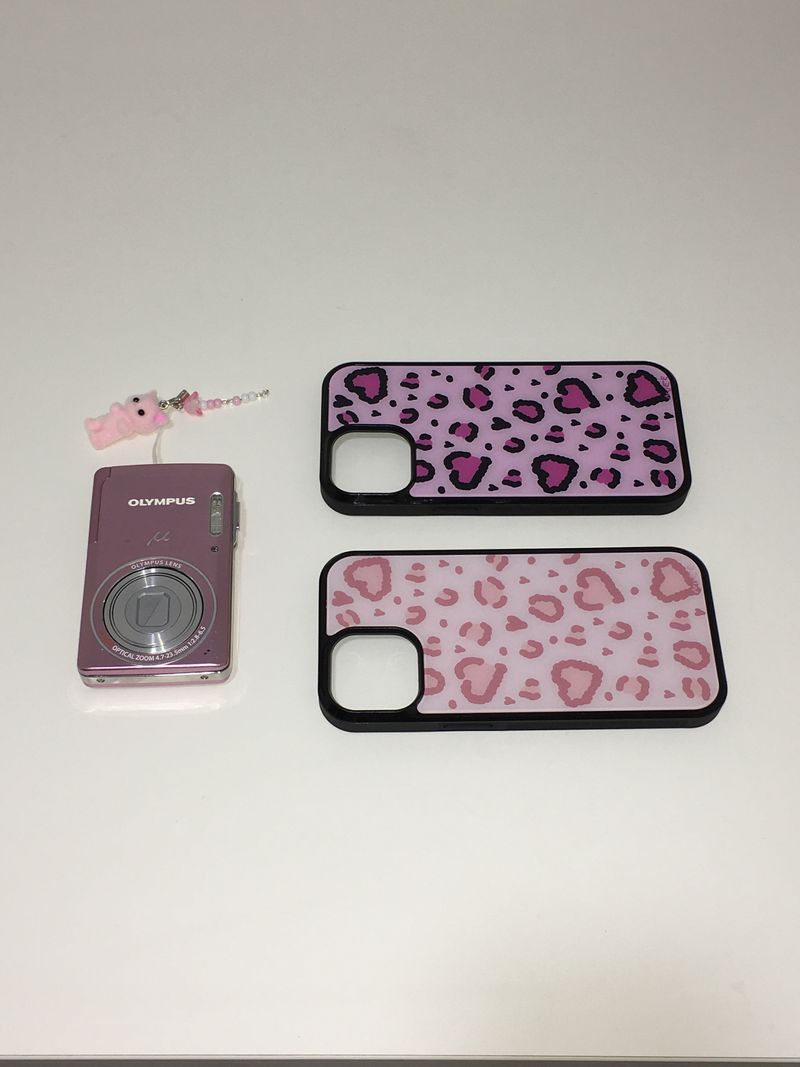 heart leopard (pink) case 