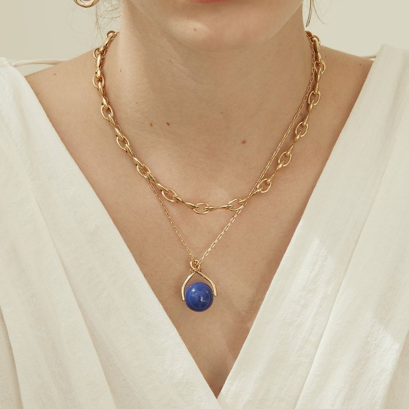 Balloon Pendant Necklace_Blue