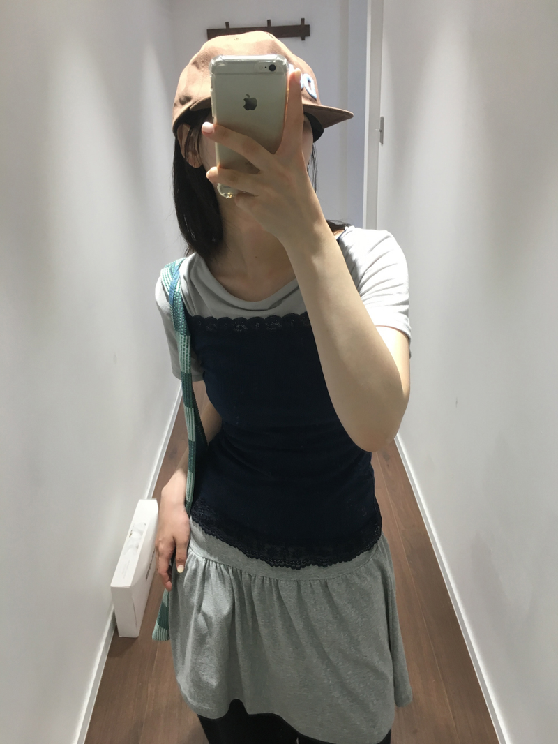 Drop ribbed lace sleeveless top (7color) 
