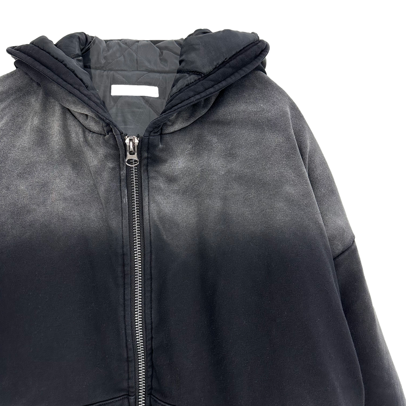bomber washing hooded jumper