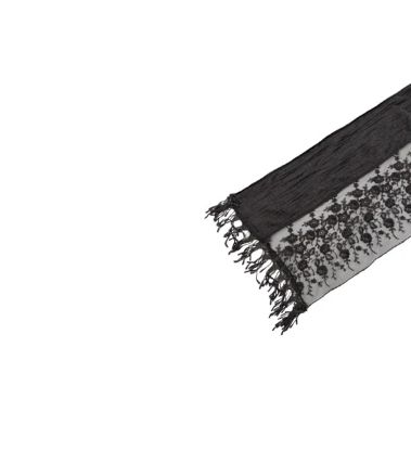LACE TASSEL FRINGE SCARF